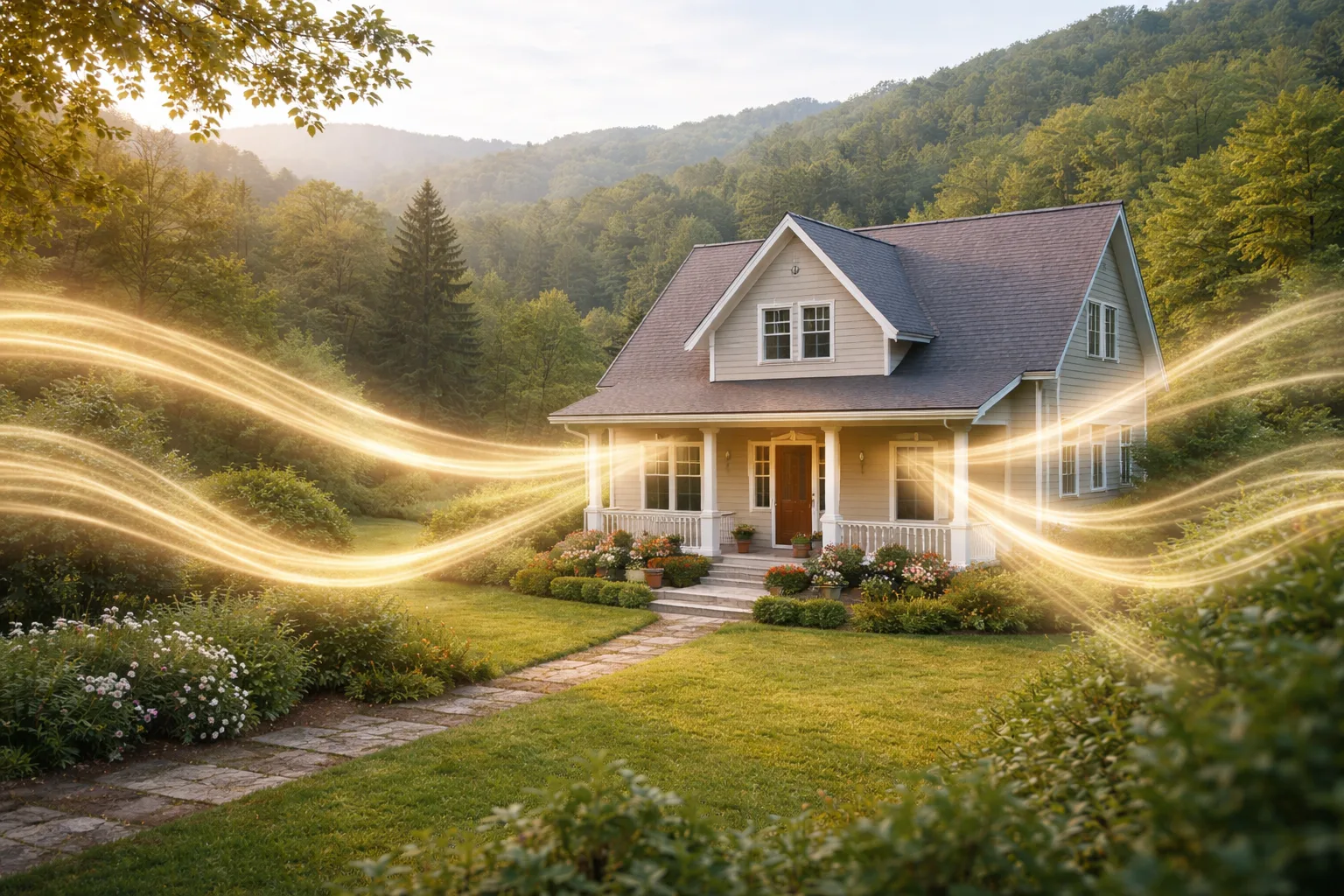 circulation du qi autour d'une maison en feng shui traditionnel